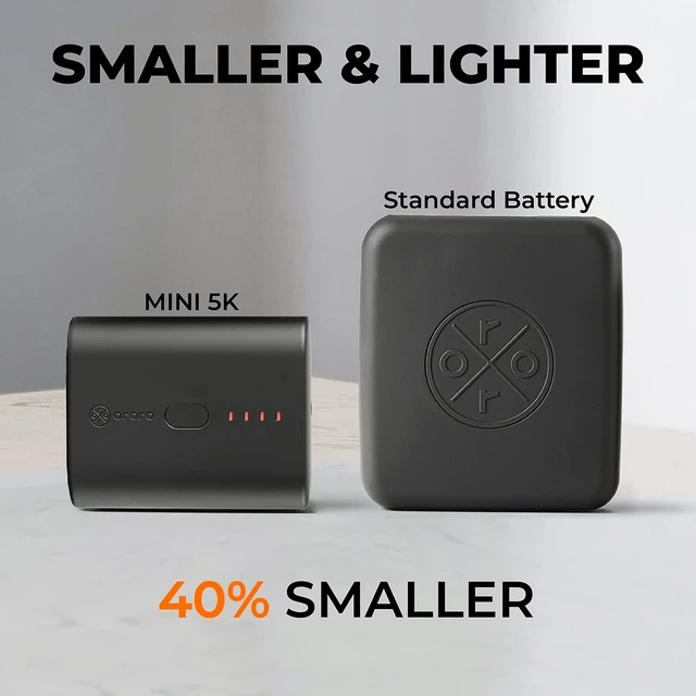 Alt view image 2 of 7 - ORORO MINI 5K Rechargeable Battery for Heated Apparel | Ultra-compact, USB-A port, LED power indicator, compatible with ororo heated apparel, cushions and hand warmers
