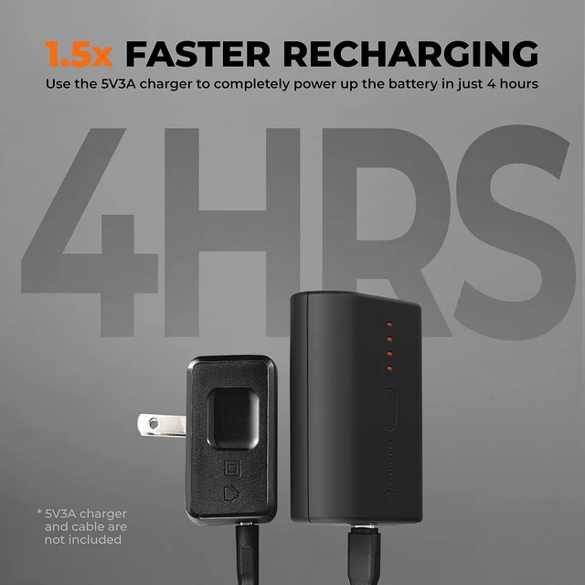 Alt view image 4 of 7 - ORORO MINI 5K Rechargeable Battery for Heated Apparel | Ultra-compact, USB-A port, LED power indicator, compatible with ororo heated apparel, cushions and hand warmers