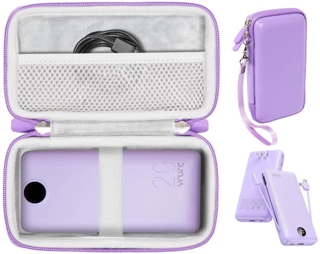 Main image of CaseSack Case for VRURC Portable Charger 20000mAh, Fast Charging Power Bank USB C, USB C Power Bank 10000mAh (Purple)