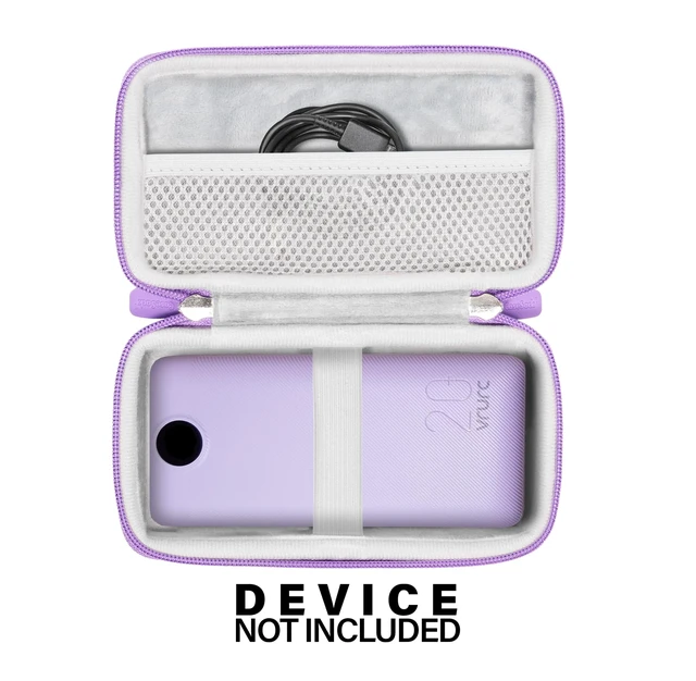 Alt view image 3 of 5 - CaseSack Case for VRURC Portable Charger 20000mAh, Fast Charging Power Bank USB C, USB C Power Bank 10000mAh (Purple)