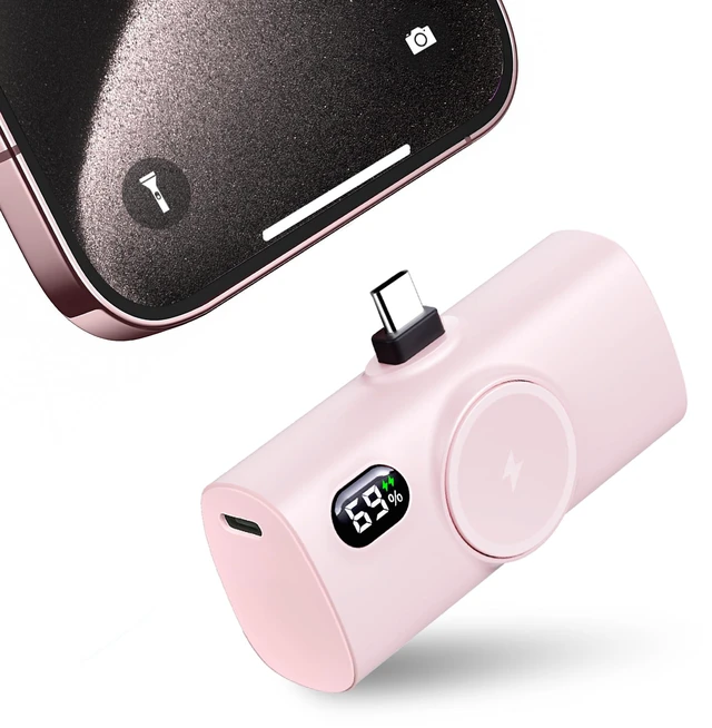 Main image of Mini Pinky Portable Phone Charger for USB C Port, 5000mah Lightweight Typec Power Bank for iPhone 18/18 pro max/17/16/15 series, Battery Pack Compatible for Samsung/Google/xiaomi/Blackberry/Motorola