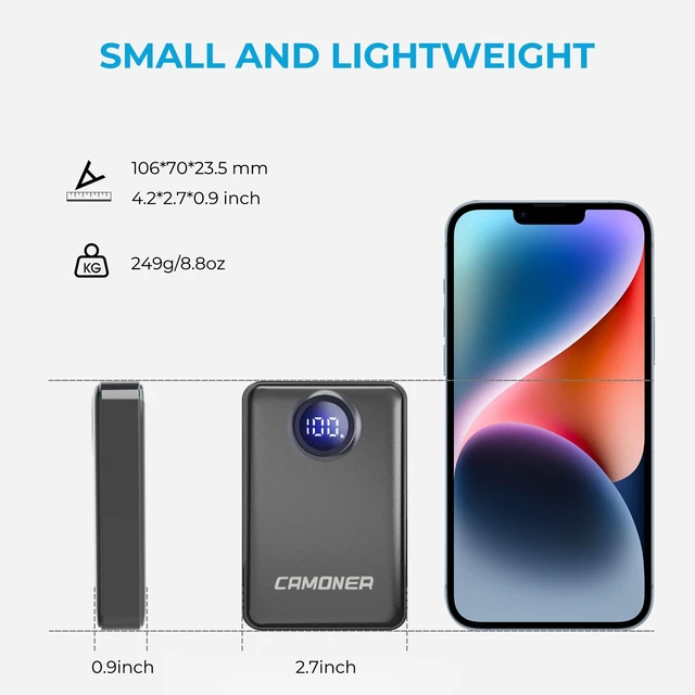 Alt view image 4 of 6 - Camoner 7.4V/5V 3A 14400mAh Heated Vest Battery Pack, Power Bank for Heated Vest, Heated Jacket Battery Pack Compatible with ORORO and Venustas, TODWARM, XINSONYUELL