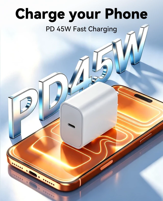 Alt view image 2 of 7 - 45W USB C Charger Block 4Pack Fast Charging Power Block for Home & Office | PD 3.0 Type C Wall Charger Power Adapter for iPhone 18/17/16/15 Pro Max, iPad Pro/Air, Sam-sung Galaxy S25 S24 Ultra