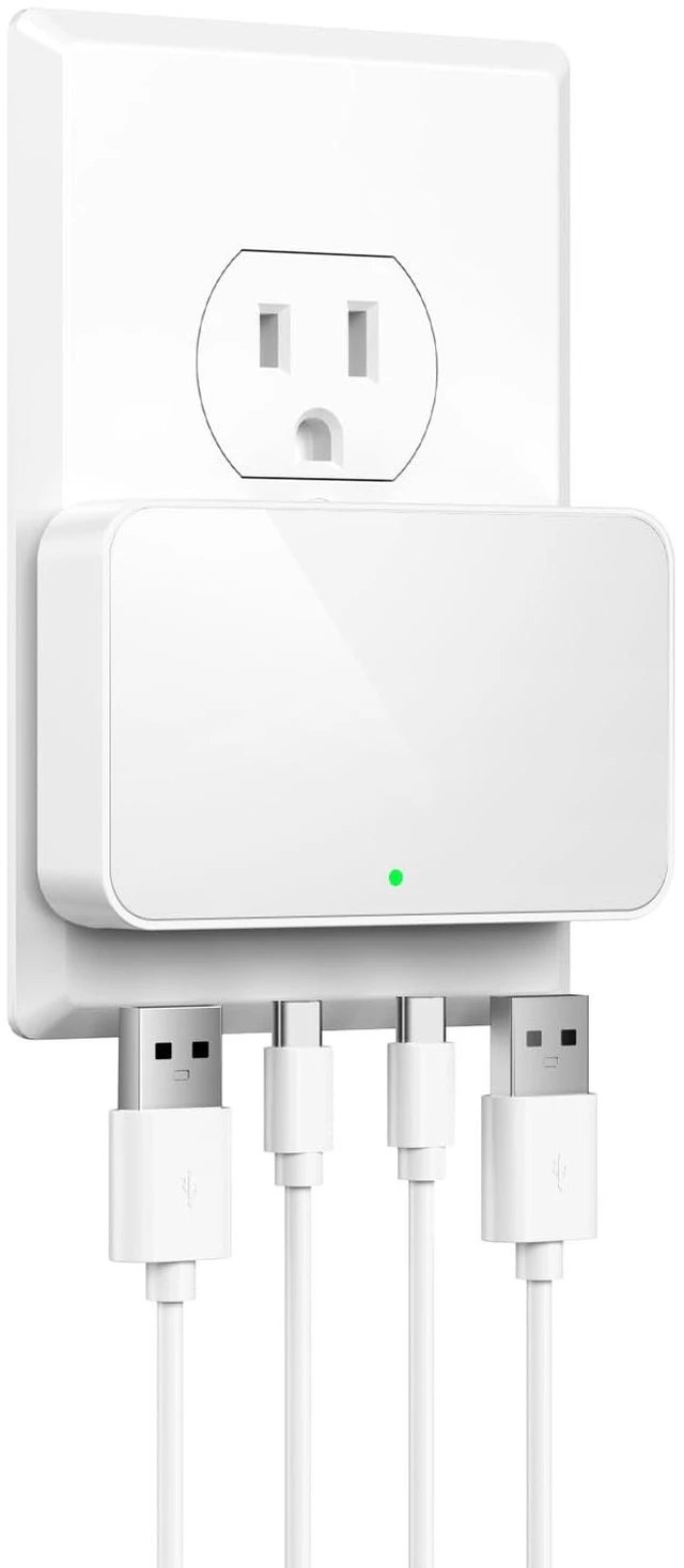 Main image of Flat USB C Charger 65W PD, Foldable Dual USB A& C Charging Block | 2 USB-C & 2 USB-A Slim Wall Charger, Thin GaN Charging Block for MacBook, Laptop, iPhone 15/14/13/12, iPad, Galaxy, White