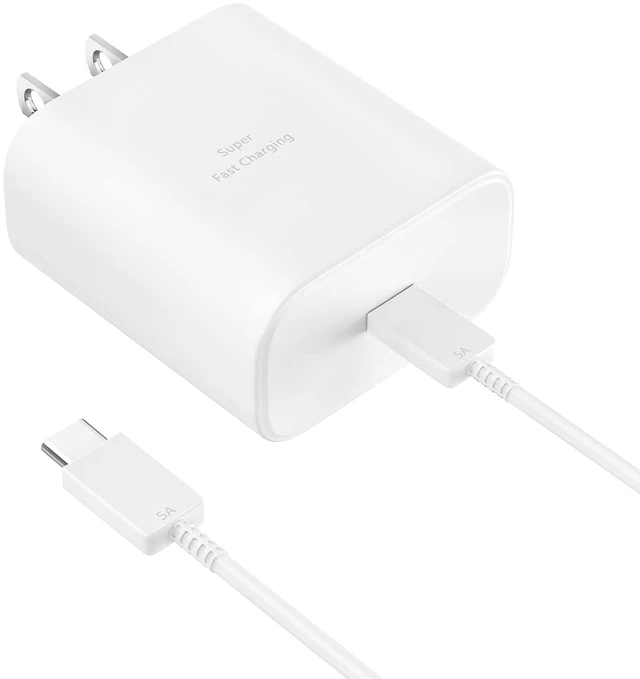 Main image of 45W Super Fast Charger USB Type C Android Phone Charger Fast Charging Cord | 6.6FT USB C Cable with Block for Samsung Galaxy S26/S26 Ultra/S26+/S25/S25 Ultra/S25+/S24/S23/S22/S20/S21/Note 20/10, White