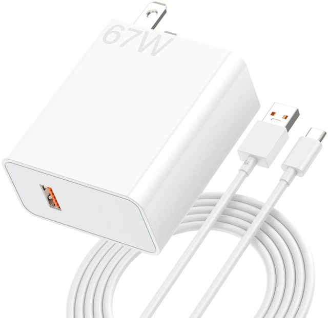 Main image of Compatible for Xiaomi Charger 67W 45W Mi Fast Wall Block,3ft Type C Cable | for Xiaomi 18 17 15 14 13 12 14t 13t 12t 12s Pro Lite Redmi Note K60 K50 11 11s 12 Pro Plus Poco X6 F5 X5 F4 X4 Black Shark