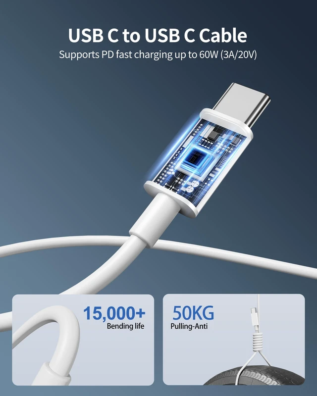 Alt view image 7 of 7 - 30W USB C Fast Charger for Google Pixel 11/11 Pro XL/Fold/10/9/8/7/6 Pro XL|30 Watt Type C Super Fast Wall Charger Block, Pixel Phone Fast Charging Accessories, with 10FT Extra Long USB-C Cable, White
