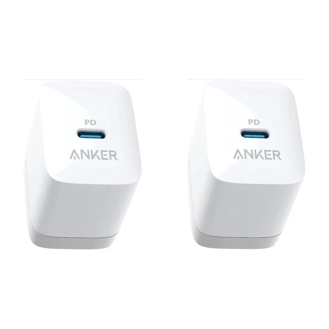 Alt view image 2 of 4 - Anker PowerPort III 20W USB-C Wall Charger 2-Pack, Compact Fast Charger, Foldable Plug, Quick Charging for iPhone 16 Series, Galaxy, Pixel, iPad (Cable Not Included), A2631