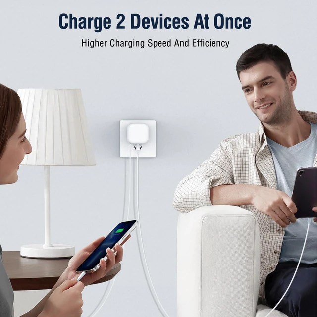 Alt view image 4 of 7 - Retractable Charger for iPhone, 35W PD Fast Charger Block with Retractable Cable (31.5 inch) and Type C Ports, Portable Charger Adapter for iPhone 14/13 Pro Max/iPad/AirPods
