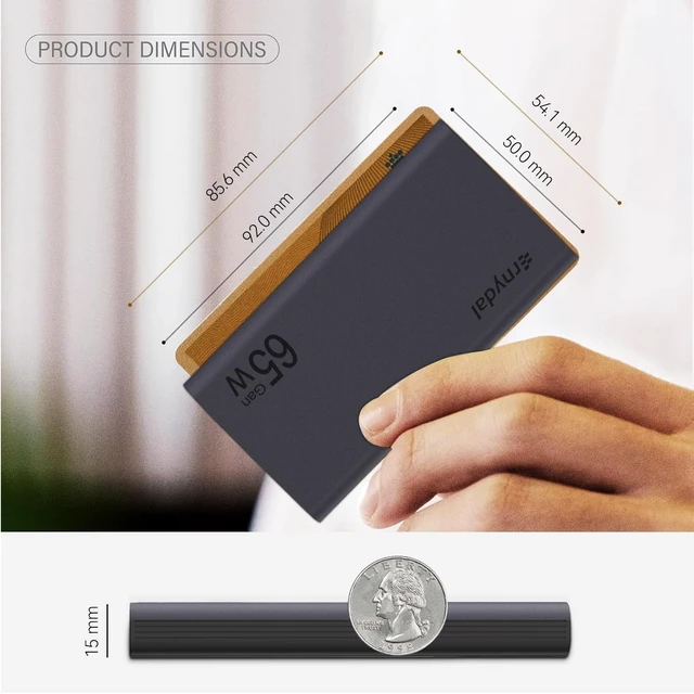 Alt view image 2 of 7 - 65W Flat USB C Wall Charger Block,3-Ports Slim USB C Charger,Grey | 65W Fast Charging,Foldable Plug for Travel,Ultra-Thin,3-Ports Fast Charging For MacBook/iPad/iPhone/Galaxy,GaN Technology