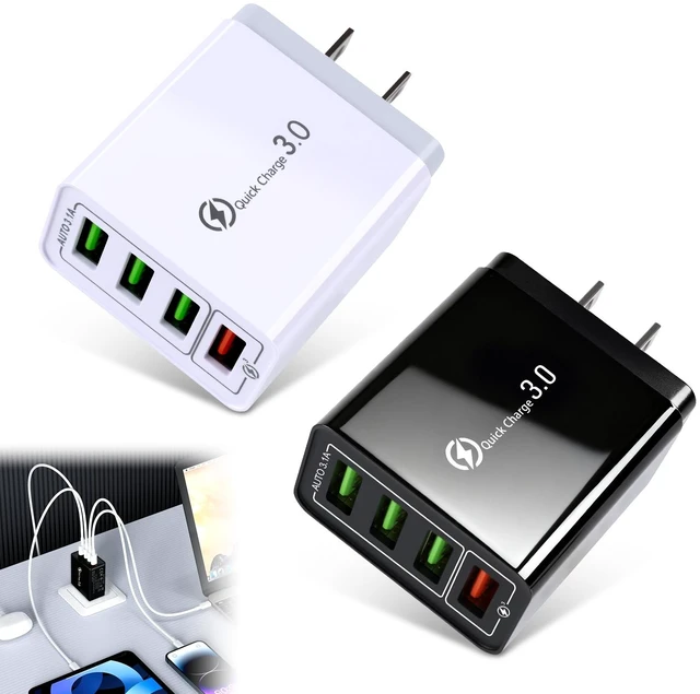 Main image of Magvolt Charger, 4-Port Chargers, with Intelligent Temperature Control and Multi Protection System, Travel Fast Charging, for All Phones (White+Black)