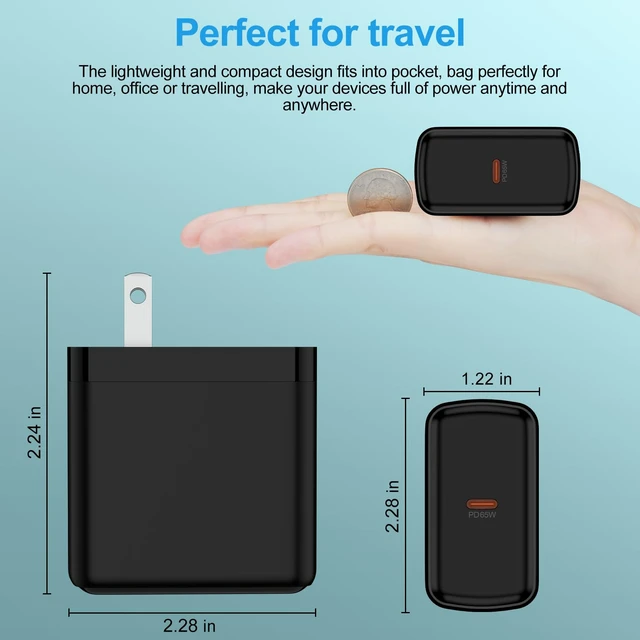 Alt view image 7 of 7 - 65W Super Fast Charger Type C Box for Samsung Galaxy S26 Ultra S26+ A57 A37 S25 FE S24 S23 A36 A17 A16 Z Fold Flip 7,Moto Edge 70 Pro,Android Phone USB C Charger Plug Fast Charging Block with 6FT Cord