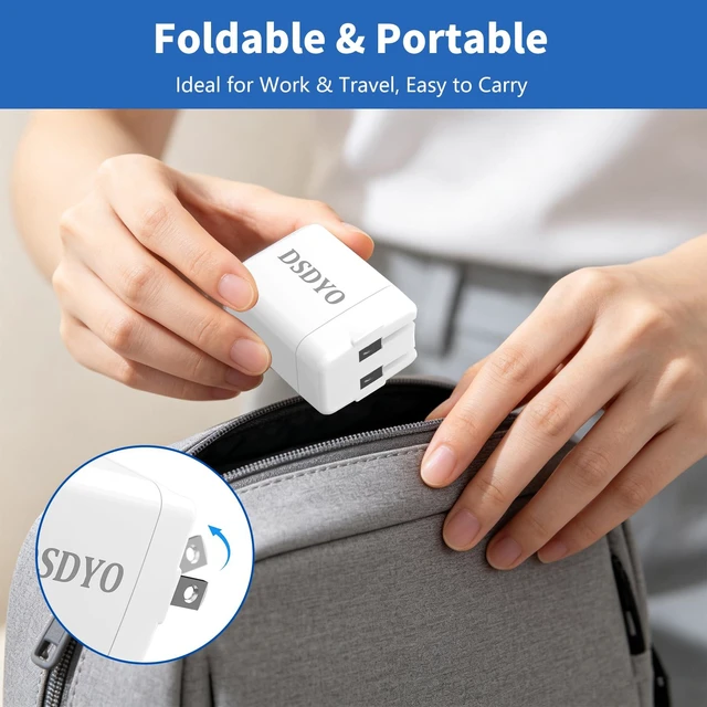 Alt view image 6 of 7 - 20W USB C Charger for iPhone 17 16 15, Home & Travel | USB C Charger for iPhone 15 Pro/17/17 Pro Max, Galaxy, Pixel, and MagSafe Compatible Accessories