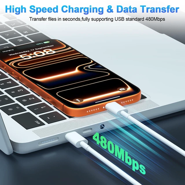 Alt view image 7 of 7 - iPhone 17 16 15 Charger Fast Charging,2Pack 10FT USB C Charging Cable with 20W USB C Charger Block Fast Charger for Apple iPhone 17 Pro Max/17 Air/17/16 Pro Max/15 Plus/16/iPad Pro/iPad Air,AirPods