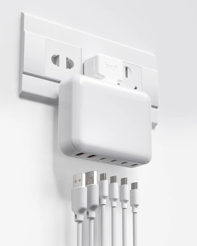 Main image of Flat Wall Charger, 60W Charging Station Slim USB Wall Charger, Fast Charging Block Type-C for iPhone 17/16/15/14/13/12/11/Pro Max/XS/XR