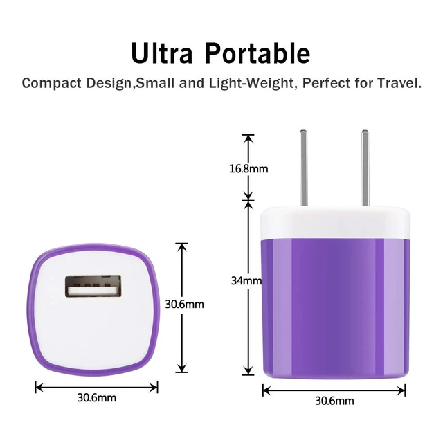Alt view image 2 of 7 - USB Charger Plug,Fast Charging Block,1A USB Cube 10Pack Wall Outlet Adapter|for iPhone 18 Pro Max/Duo/17e/16Plus/15/14/13/12/11/X/SE/8,Samsung Galaxy S26 Ultra/S25FE/A17/A36/A37/A16/S24Pixel 11Pro/10A