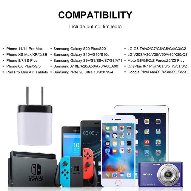 Alt view image 6 of 7 - USB Charger Plug,Fast Charging Block,1A USB Cube 10Pack Wall Outlet Adapter|for iPhone 18 Pro Max/Duo/17e/16Plus/15/14/13/12/11/X/SE/8,Samsung Galaxy S26 Ultra/S25FE/A17/A36/A37/A16/S24Pixel 11Pro/10A