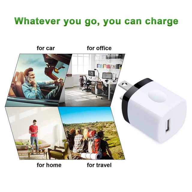 Alt view image 7 of 7 - USB Charger Plug,Fast Charging Block,1A USB Cube 10Pack Wall Outlet Adapter|for iPhone 18 Pro Max/Duo/17e/16Plus/15/14/13/12/11/X/SE/8,Samsung Galaxy S26 Ultra/S25FE/A17/A36/A37/A16/S24Pixel 11Pro/10A