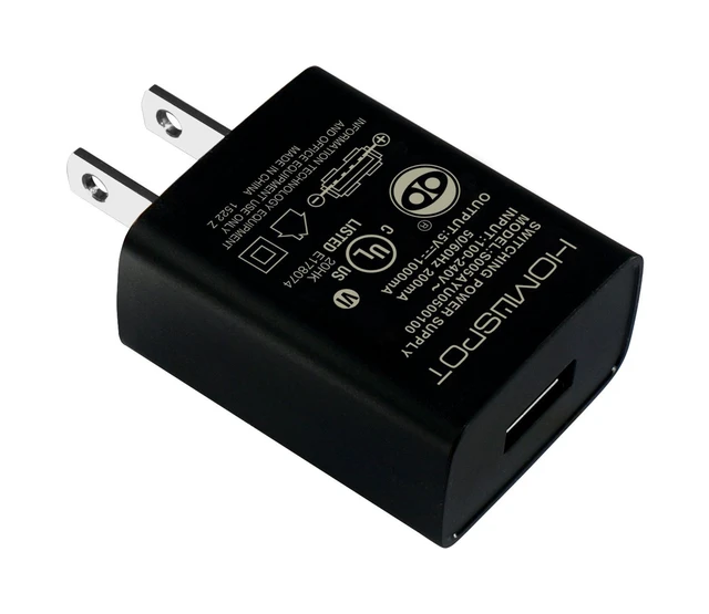 Alt view image 2 of 5 - HomeSpot UL-Listed Universal US 5V1A USB Wall Charger Plug in-Door Power AC Adapter for Travel Office Home Use - 4 Pack