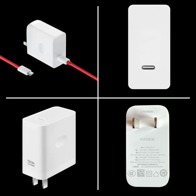 Alt view image 3 of 5 - Official Original150W Charger for Oneplus Oppo Super Vooc Fast Charge with 3.3ft 13.7A Type C to C Cable