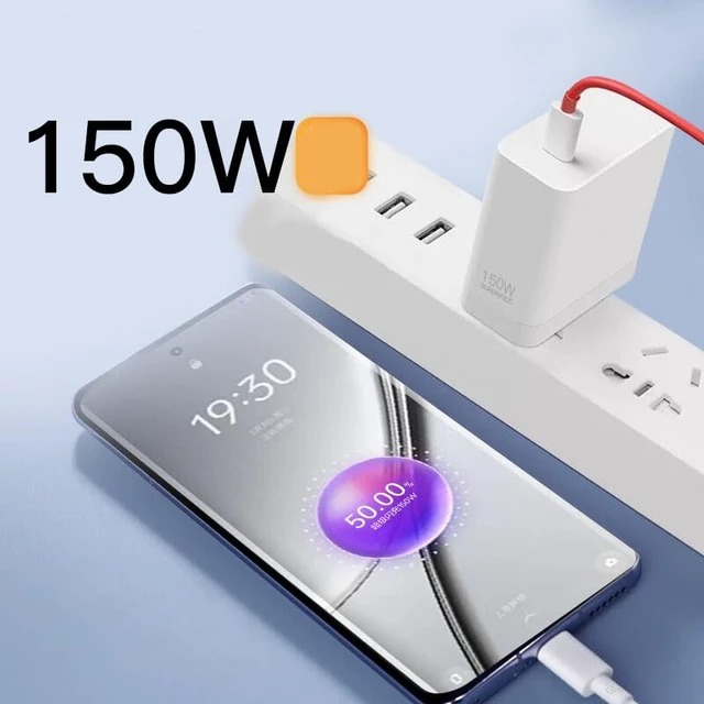Alt view image 4 of 5 - Official Original150W Charger for Oneplus Oppo Super Vooc Fast Charge with 3.3ft 13.7A Type C to C Cable