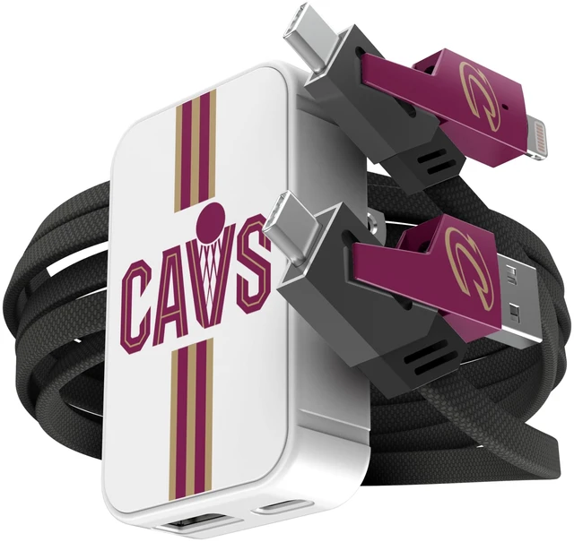 Main image of SOAR NBA Slim Wall Charger and 4 In 1 Multi Charging Cable, Cleveland Cavaliers