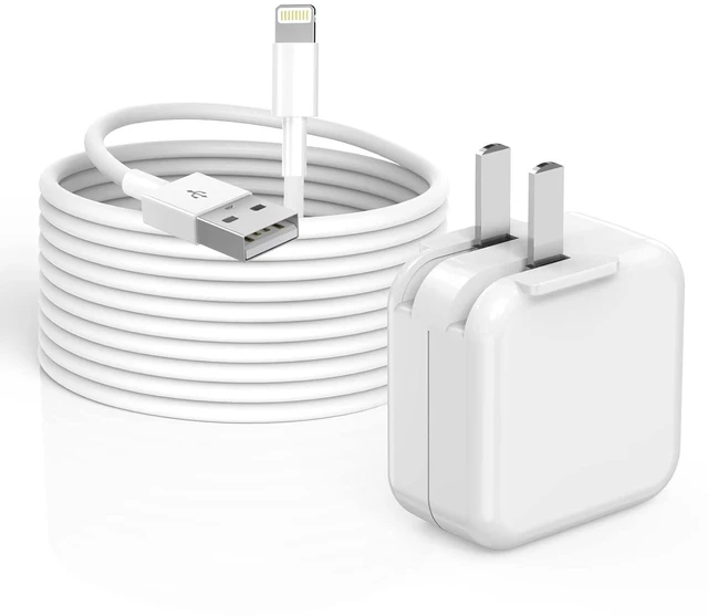 Main image of iPad Charger,Fast Charge iPhone,10FT i-Pad Charging Cord, 12W i Pad Charger Fast Charging Block Foldable Portable Travel Plug with Extra Long Lightning Cable Cord Compatible with iPad/iPhone/Airpod