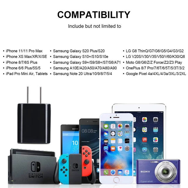 Alt view image 6 of 7 - Fast Charger Block, Single Port USB Wall Plug for Phone15 Charging Cubes 1A|Power Adapter for iPhone 18Pro Max/Duo/17e/Air/16/15/14/13/12/11/XS/8,Samsung Galaxy S26 Ultra/S25FE/A17/A36/A16/A54/A15/S24