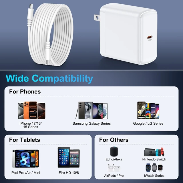 Alt view image 7 of 7 - Samsung Super Fast Charger Cord 65W Type C Fast Charging Block for Samsung|Galaxy S26 Ultra/S26 Plus/S25 Ultra/S25 FE/S24/S23/S22/S21/A17 5G/A16/A36/A56 with 60W 6FT Long Android Type C Charger Cable