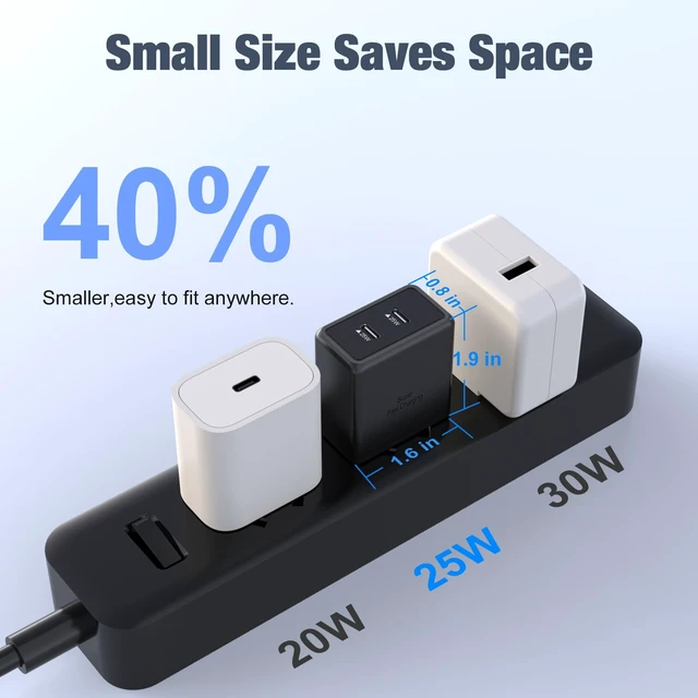 Alt view image 4 of 7 - 2 Pack 25W Super Fast Charger for Samsung Galaxy A17 A16 A57 A56 A37 A36 5G|Dual USB C Ports Travel Adapter,for Samsung/iPhone/Google Android,2* 6.6FT Type C Cable,Travel Essentials,Phone Accessories