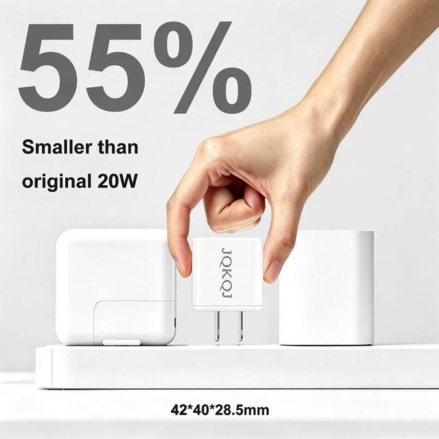 Alt view image 4 of 7 - JQKQJ 20W PD USB-C Wall Charger, Fast Charging Block for iPhone 17/16/15/14/13/12, Compact USB C Charger Brick for iPad, AirPods, Samsung Galaxy, Travel Adapter with Global Voltage Support