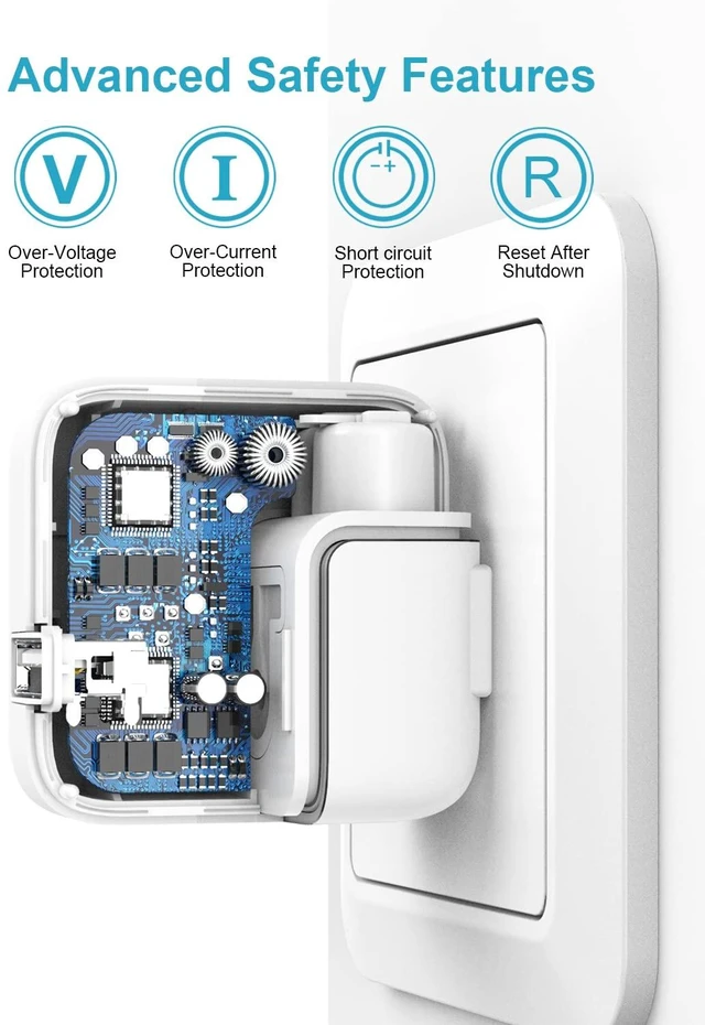 Alt view image 3 of 7 - Apple iPad Charger Wall Charger and Cord 10 ft 2Set,12W iPad Fast Charging Block and Cord 10 ft Apple Certified Lightning Cable for iPad 7th 8th 9th Generation/Air/Mini,iPhone