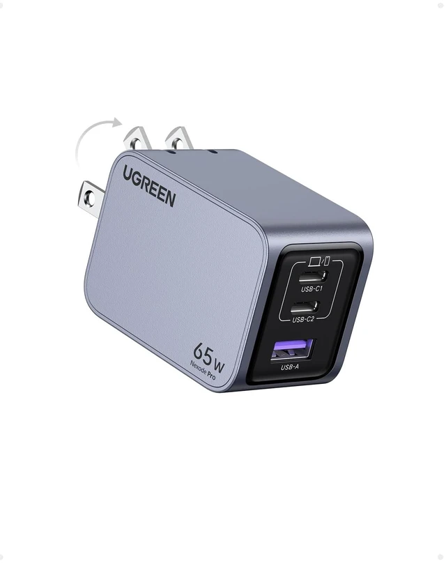 Main image of UGREEN Nexode Pro 65W GaN USB C Wall Charger, 3-Port Mini Compact Foldable PPS Fast Charger for MacBook Pro/Air, Pixelbook, Dell XPS, iPhone 17/16/15 Series, Galaxy S25/S24 Ultra, Pixel 10/9