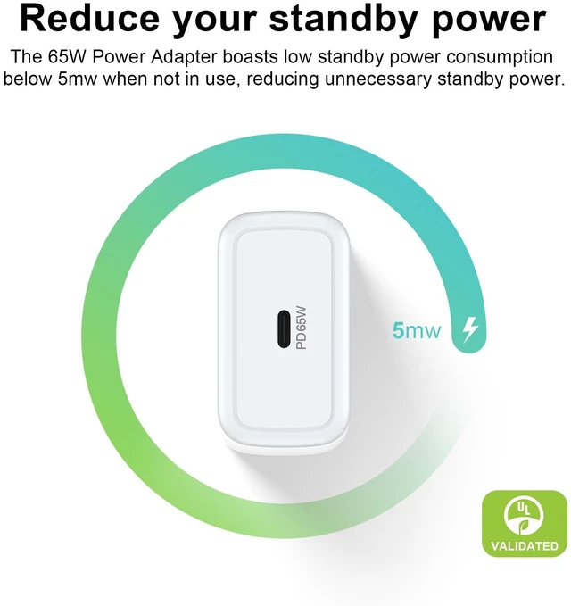 Alt view image 2 of 7 - 65W USB C Charger iphone 18 Pro Samsung S26 Fast Charger Block, White | Samsung S25 Edge Z Fold7 Fast Charging charger USB C to C Charger Phone Charge Samsung W26 Galaxy A56 S21 Ultra 5G S20 5G