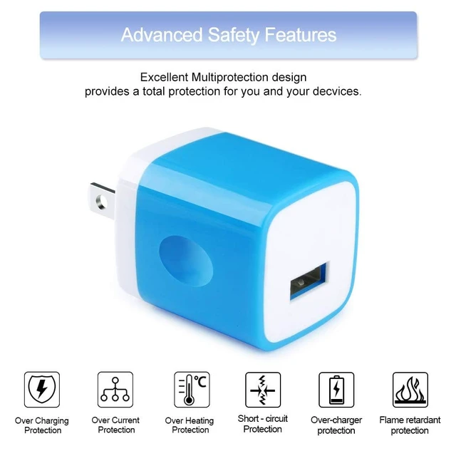 Alt view image 3 of 7 - Android Phone Charger Micro Cable,4-Pack Wall Plug 1A/5V Power Adapter Box|with 6ft Nylon Braided Fast Charging Micro USB Cord Compatible Samsung Galaxy S7 S6 Edge S4 Note 5,Moto G5 Plus E4 G6Play,HTC