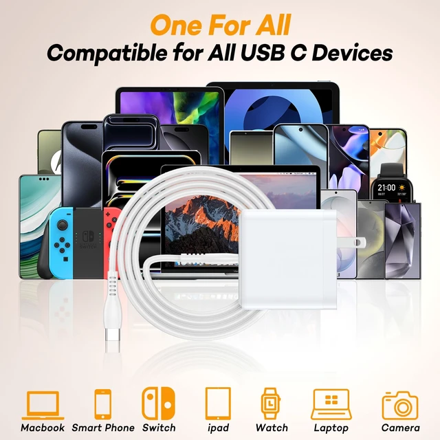 Alt view image 7 of 7 - Pixel 10 9 8 Pro XL Fast Charger USB C, 65W Super Fast Charging Block Type C for Google Pixel 10 Pro/10 Pro XL/10/9/9a/Fold/8/7 Pro/6/5/4 Moto 70 Edge 60Stylus iPhone Laptop Charger