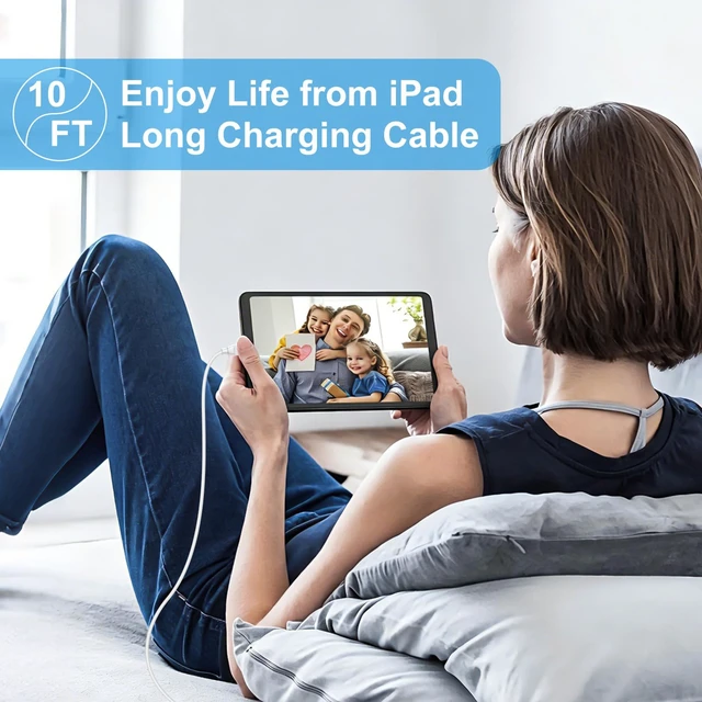 Alt view image 3 of 7 - for iPhone 17 16 15 Charger Fast Charging 65W USB C Block with 10FT Cord | USB C Fast Charging Block for iPhone 17 17E 16 16E 15 Pro Max Plus,iPad Pro 13/11/12.9 inch, iPad A16/10th, iPad Air 13