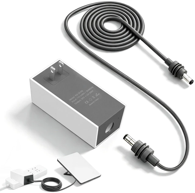 Main image of Power Adapter Compatible with Starlink Mini, AC to DC Charger, Wall Plug | Short Wall Plug with Detachable DC Extension Cable, 100-240V AC Input, 30V Output, Ideal Replacement Power Supply