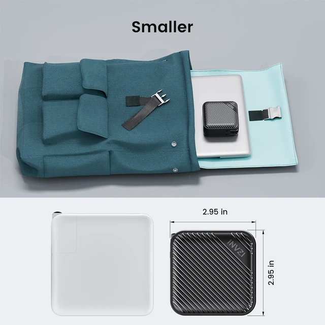 Alt view image 5 of 5 - INVZI GaNHub 140W USB C Charger, PD 3.1 GaN Charger 3-Port Foldable Laptop Wall Charger Power Adapter for MacBook Pro 16" M1, Dell XPS, iPad Pro, iPhone 16/15 Series, Galaxy, Steam Deck