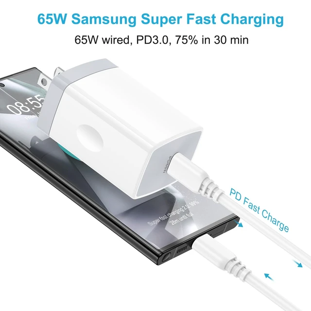 Alt view image 2 of 7 - 65W Charger for Mac Book Pro MacBook Air Neo Fast Charging Block Box Plug | Charger Brick Cube Base Power Adapter with 6FT USB C Cable