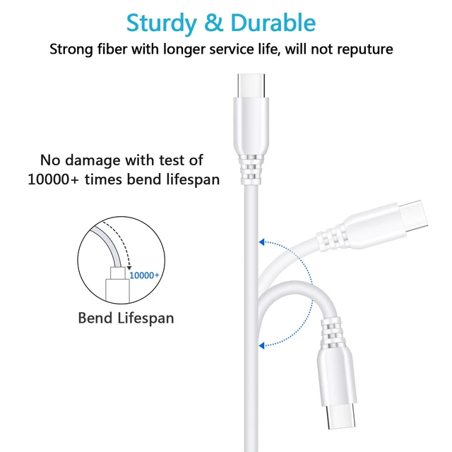 Alt view image 7 of 7 - 65W Charger for Mac Book Pro MacBook Air Neo Fast Charging Block Box Plug | Charger Brick Cube Base Power Adapter with 6FT USB C Cable
