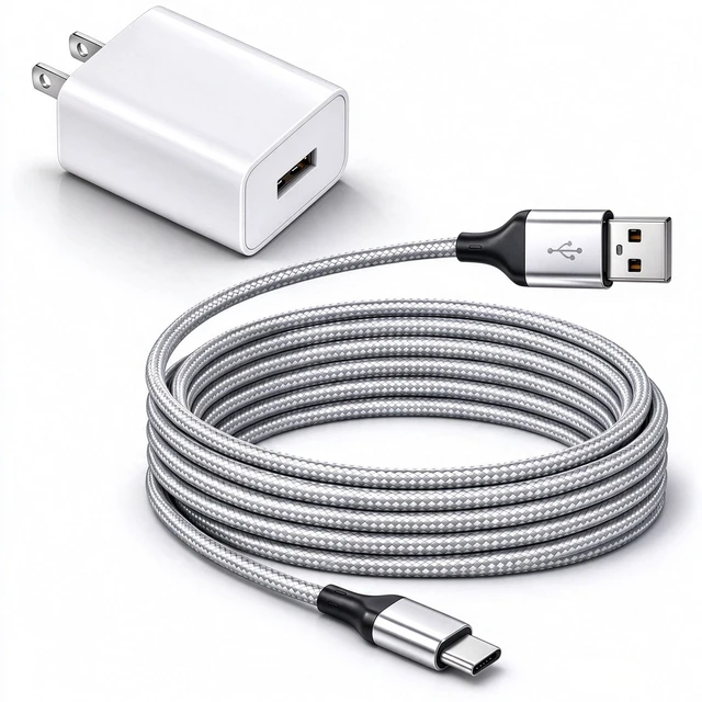 Main image of 6.6FT USBC Nylon Braided Cable Fit for Amazon Kindle & Fire,5V/2.4A Charger | Fit for USB-C Amazon Kindle E-Readers (Kids, Paperwhite, Colorsoft, Scribe); Amazon Fire Tablets(7, HD 8/10, Max 11)