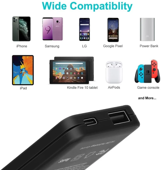 Alt view image 4 of 6 - TOP-UP Flat Wall Charger 30W PD Ultra Slim Dual Port USB-C & USB-A Fast Charger Block with Foldable Plug