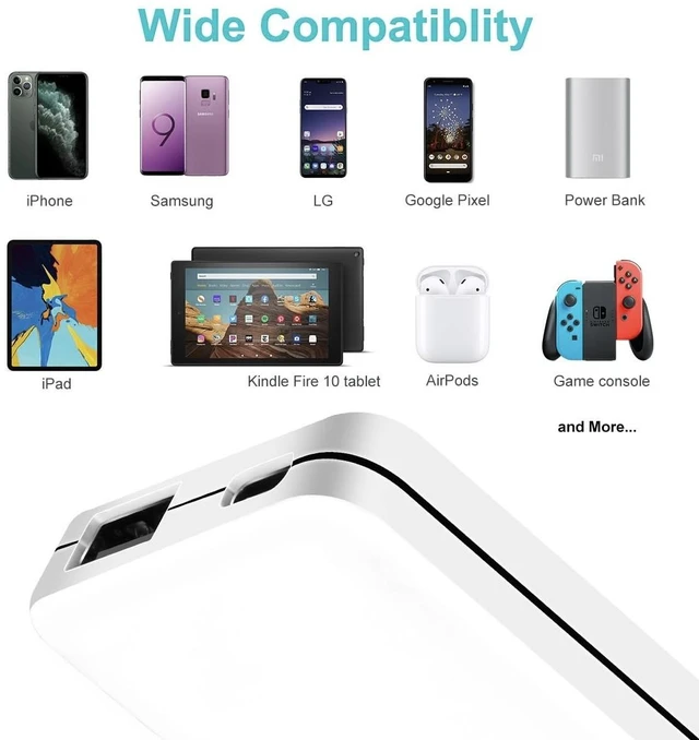 Alt view image 6 of 6 - TOP-UP Flat Wall Charger 30W PD Ultra Slim Dual Port USB-C & USB-A Fast Charger Block with Foldable Plug