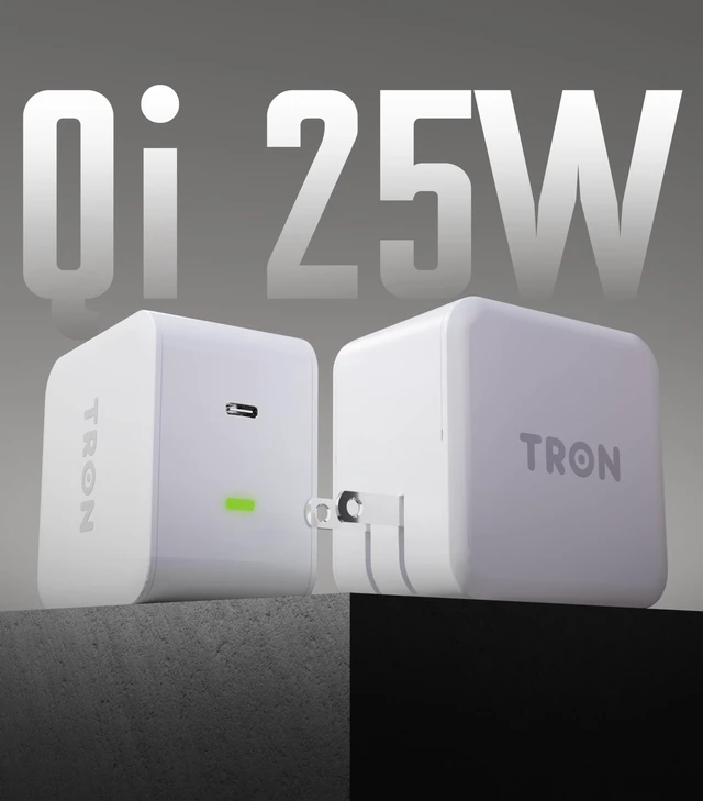 Alt view image 6 of 7 - Tron 25W USB-C Power Adapter with 5FT 2-in-1 brided Cable with Digital Display Fast Charging Solution for Home, Office, and Travel Use
