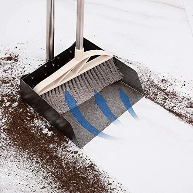 Alt view image 6 of 7 - Dust Pan with Long Handle - 39Heavy Duty Metal Dustpan | Standing Dustpan
Stand Up Dustpan with 3pcs Adjustable Handle,Stainless Steel Dust Pan for Home,Outdoor,Office,No Tool-Snap&Lock in 3 Seconds