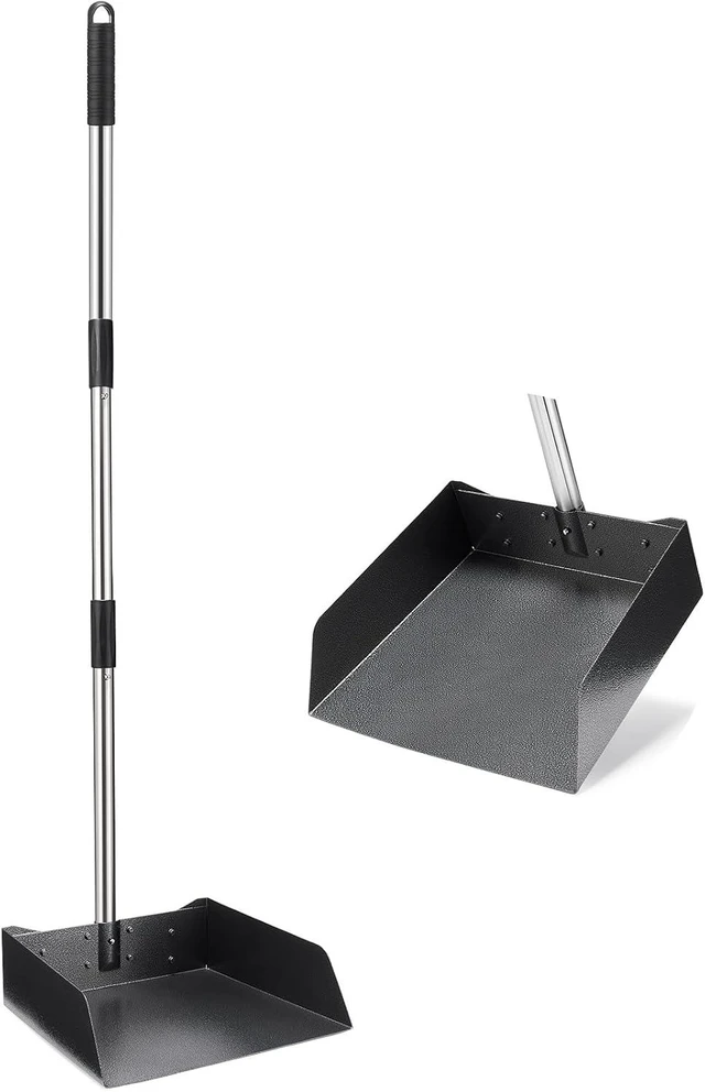 Main image of Dust Pan with Long Handle - 39Heavy Duty Metal Dustpan | Standing Dustpan
Stand Up Dustpan with 3pcs Adjustable Handle,Stainless Steel Dust Pan for Home,Outdoor,Office,No Tool-Snap&Lock in 3 Seconds