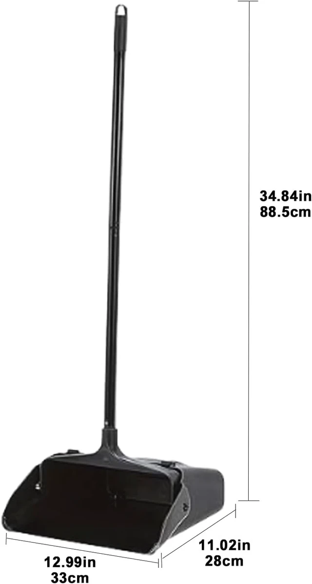 Alt view image 2 of 7 - Standing Dustpan,Upright Commercial dust pan
Pivoting ,Long Handle and Wheels,Large Capacity, Heavy Duty,for Indoor Outdoor, Home and Restaurant Cleaning, Black
