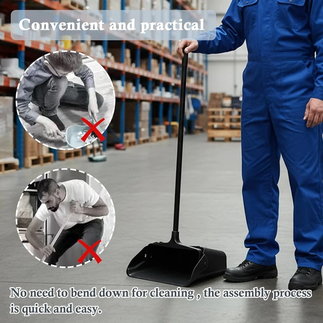Alt view image 7 of 7 - Standing Dustpan,Upright Commercial dust pan
Pivoting ,Long Handle and Wheels,Large Capacity, Heavy Duty,for Indoor Outdoor, Home and Restaurant Cleaning, Black