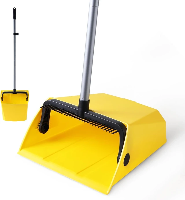 Alt view image 2 of 7 - Yocada Large Commercial Dustpan with Comb, Upright Heavy Duty Dust Pan
Outdoor Indoor for Courtyard Garage Lobby Mall Market Floor Home Kitchen Room Office Pet Hair Rubbish